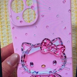 SHEIN Pink Cat Design Phone Case